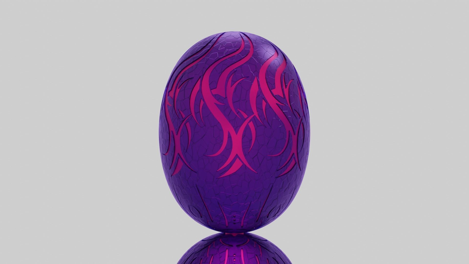 Crystal Egg Low-poly 3D model_3