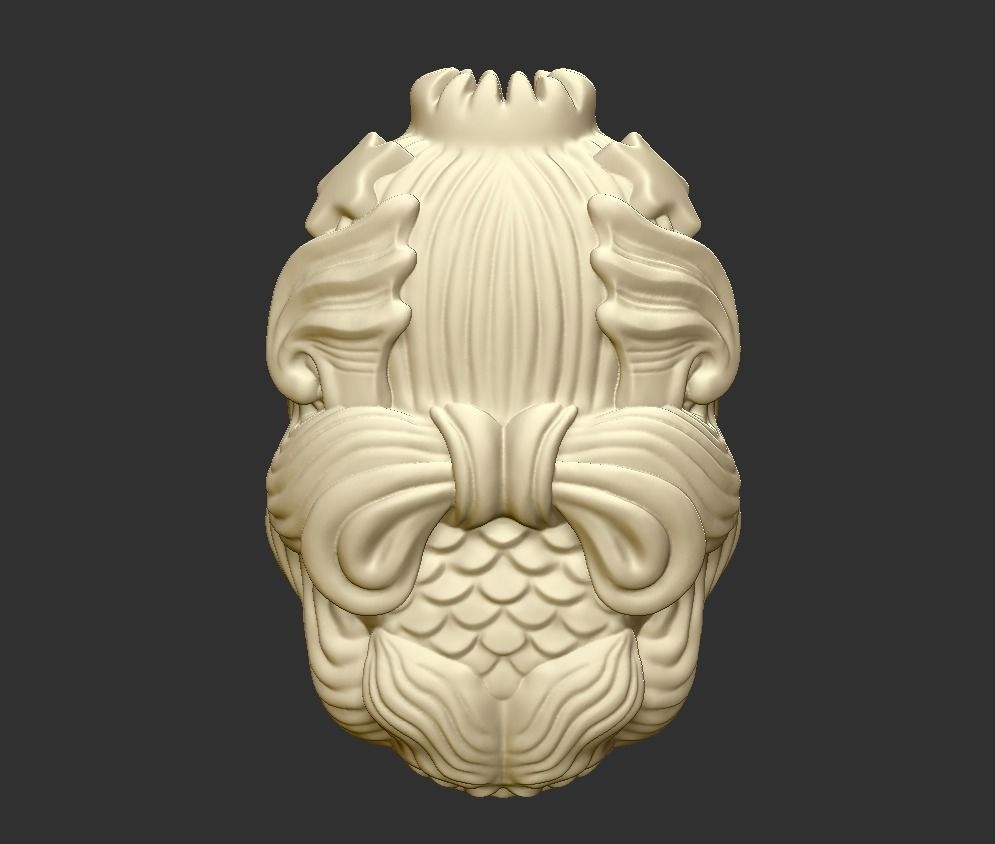 mermaid head 3D print model_2