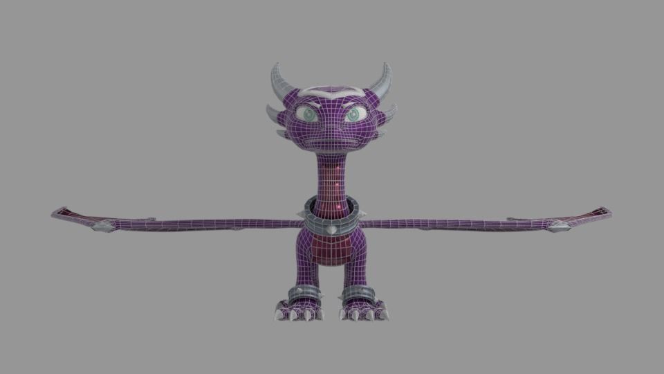 Cynder the Dragoness Model Low-poly 3D model_3