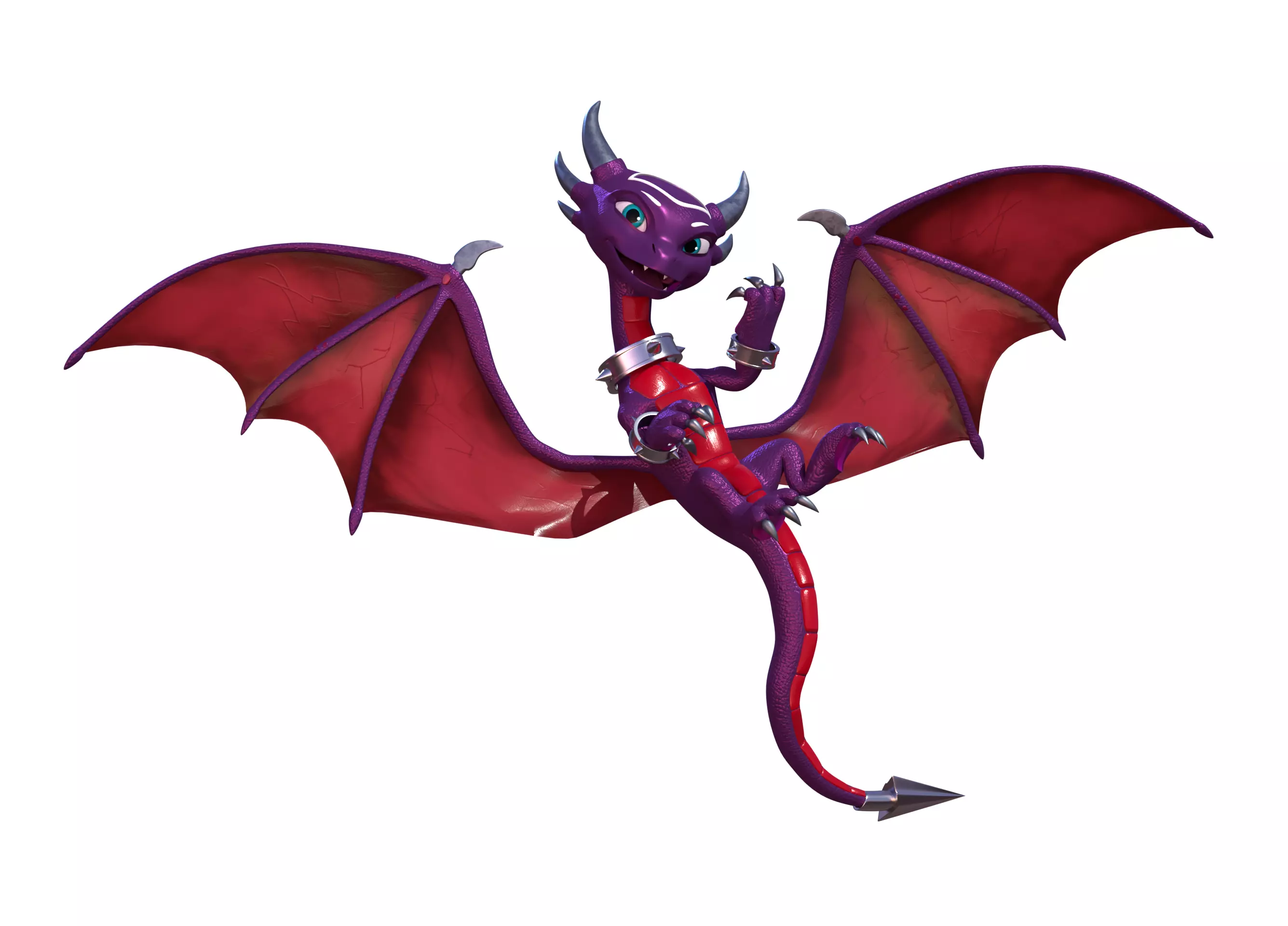 Cynder the Dragoness Model Low-poly 3D model_0