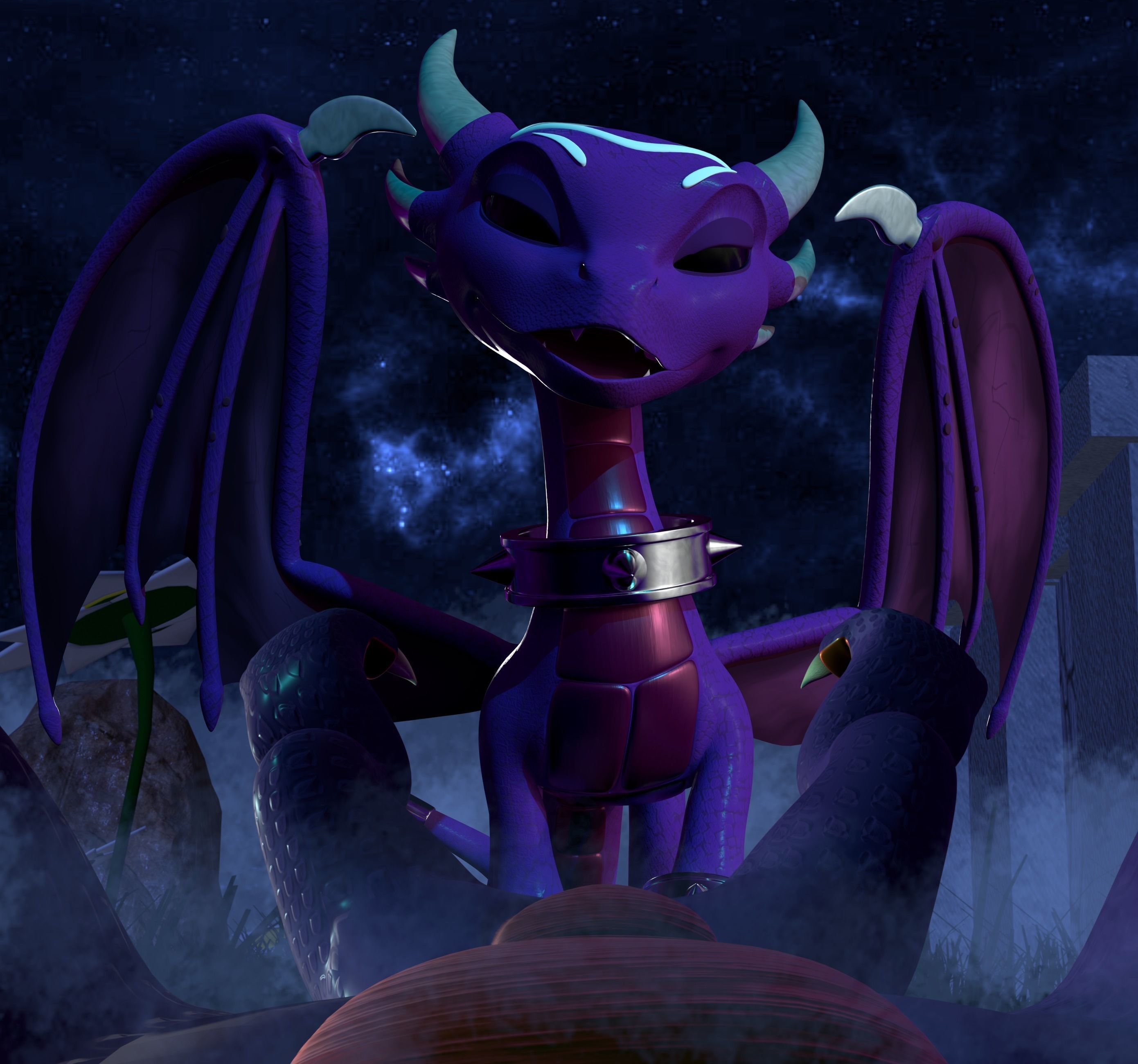 Cynder the Dragoness Model Low-poly 3D model_10