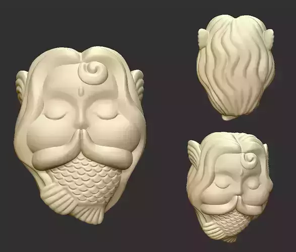 mermaid figurine with long hair