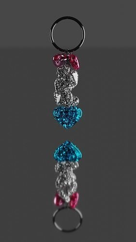 Crystal Pendant Low-poly 3D model