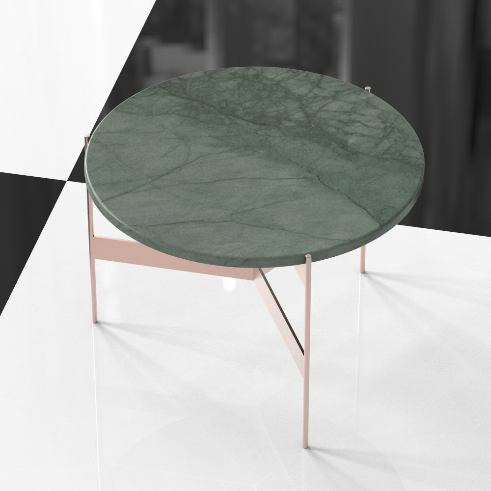 Green Marble Table Free low-poly 3D model_4