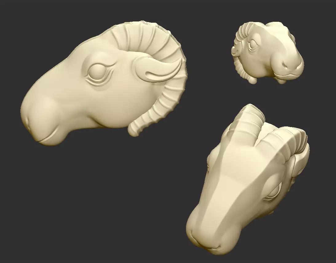 Goat head 3D print model