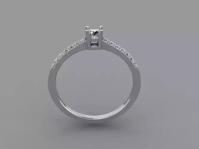 Thin Solitaire Dainty Engagement Ring Share Prong Shank