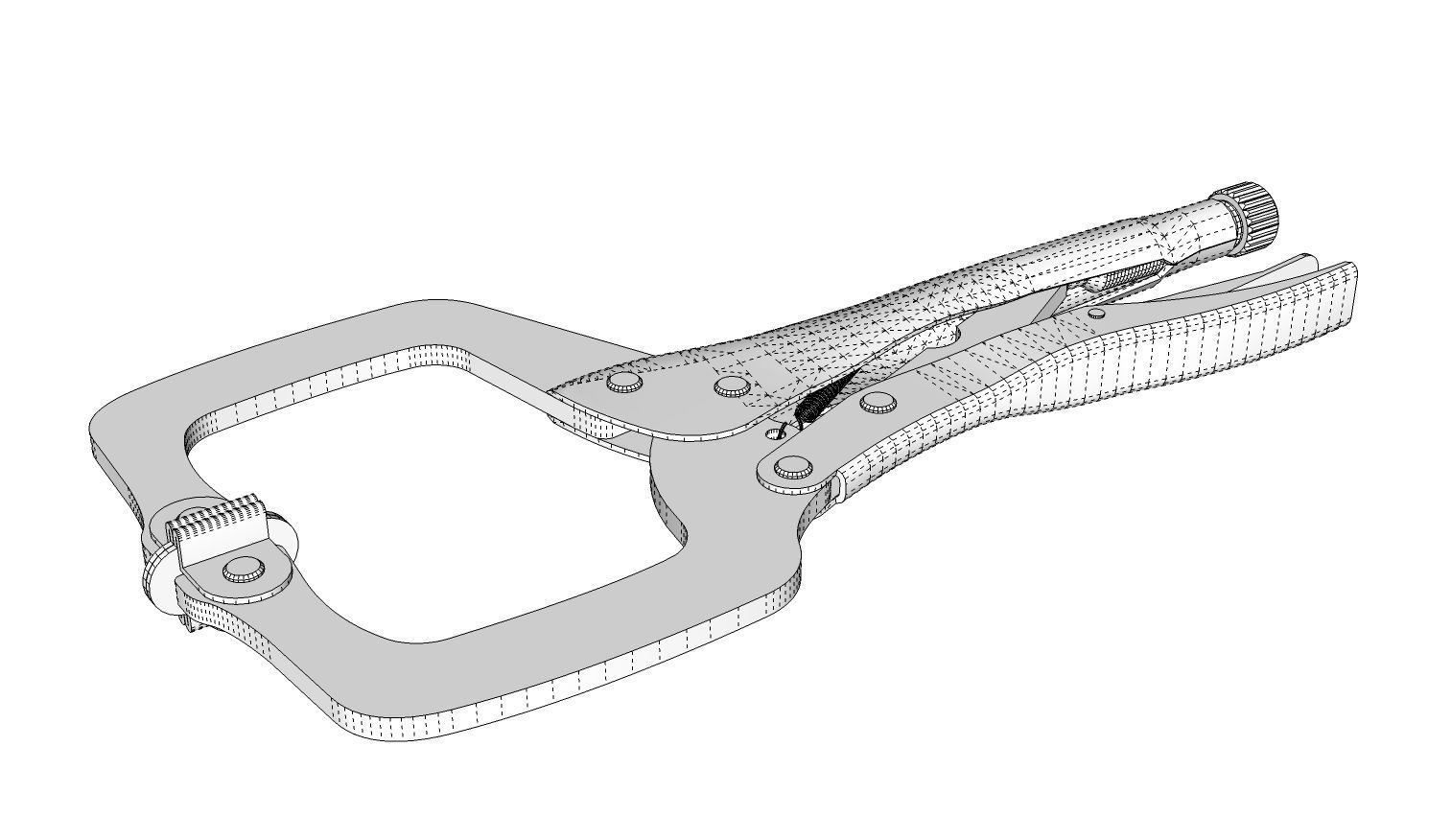 Locking C Clamp 3D model_13
