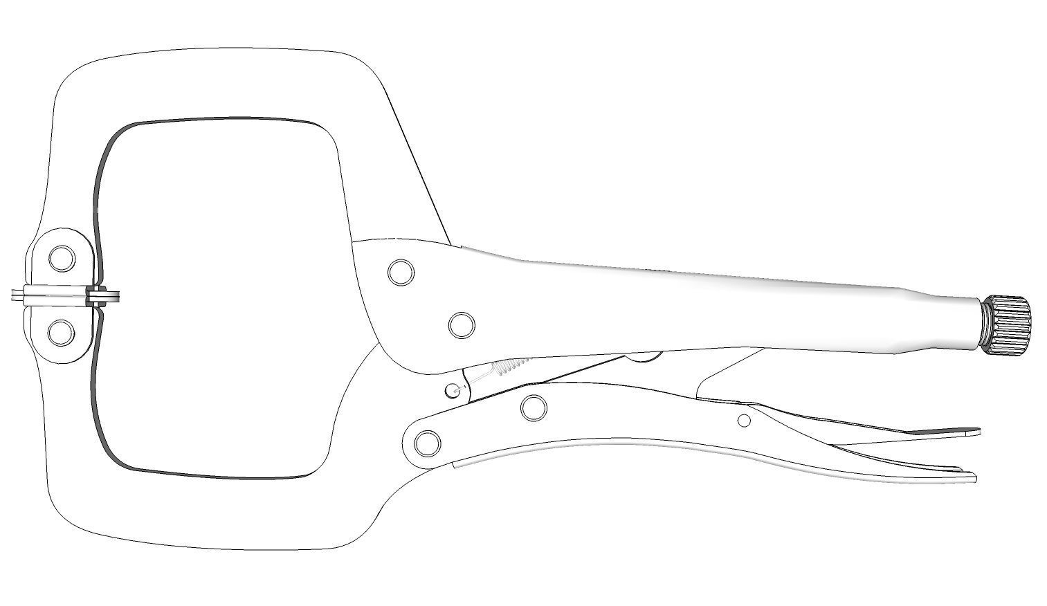 Locking C Clamp 3D model_11