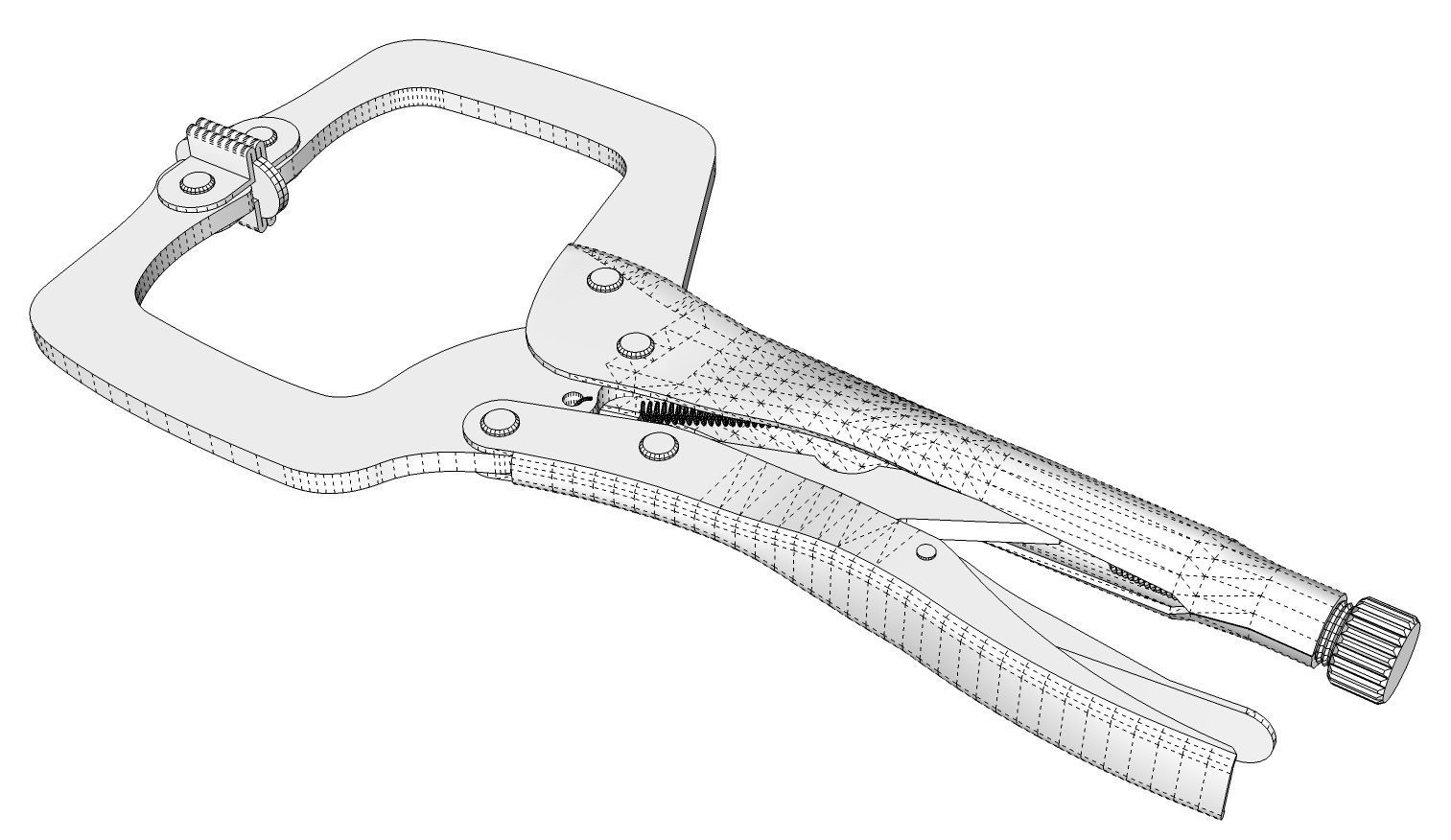 Locking C Clamp 3D model_16