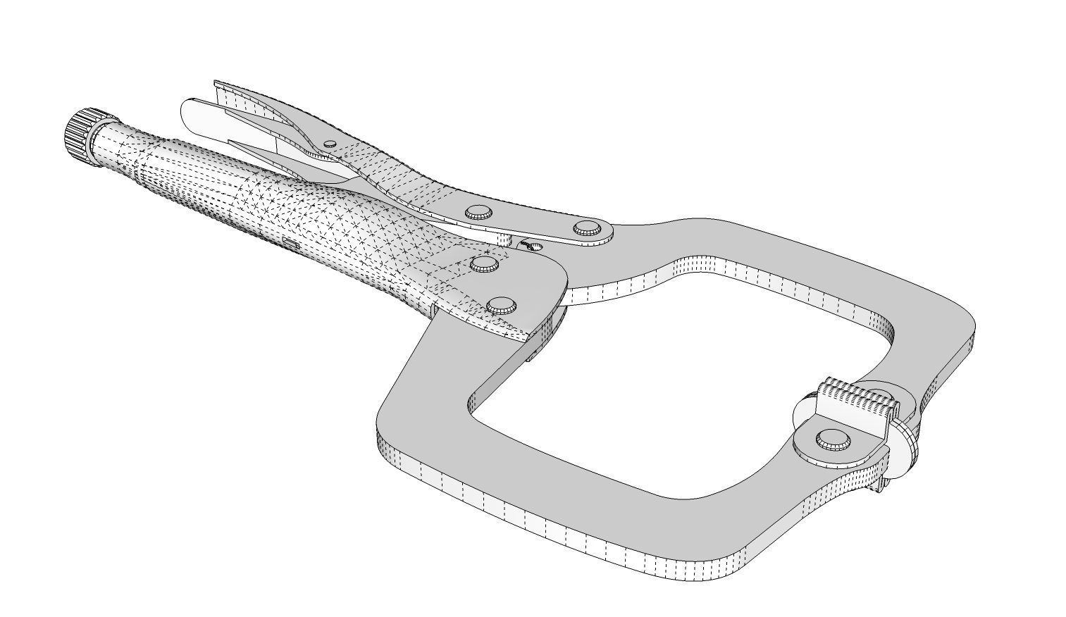 Locking C Clamp 3D model_14