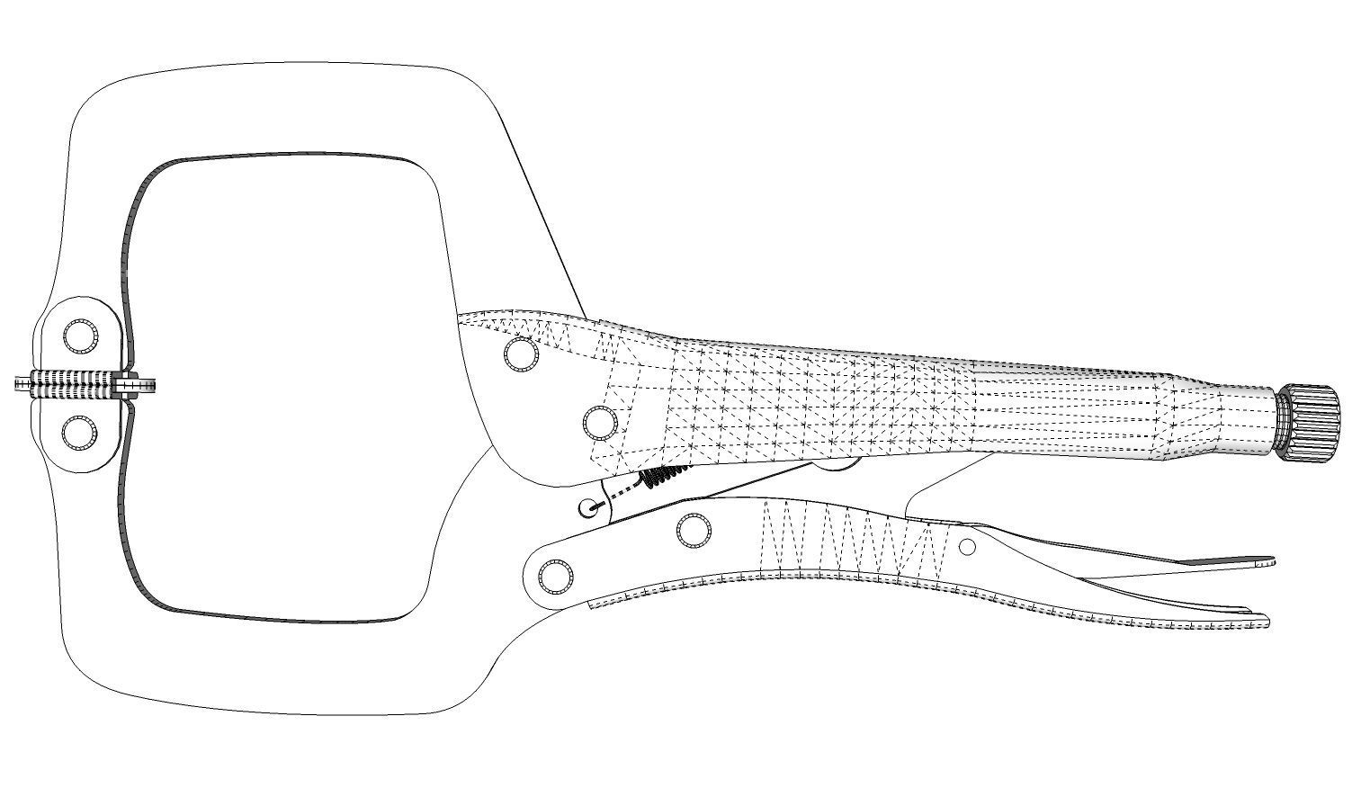 Locking C Clamp 3D model_12
