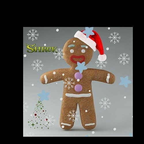 Shrek - Christmas Gingerbread 3D Model Low-poly 3D model