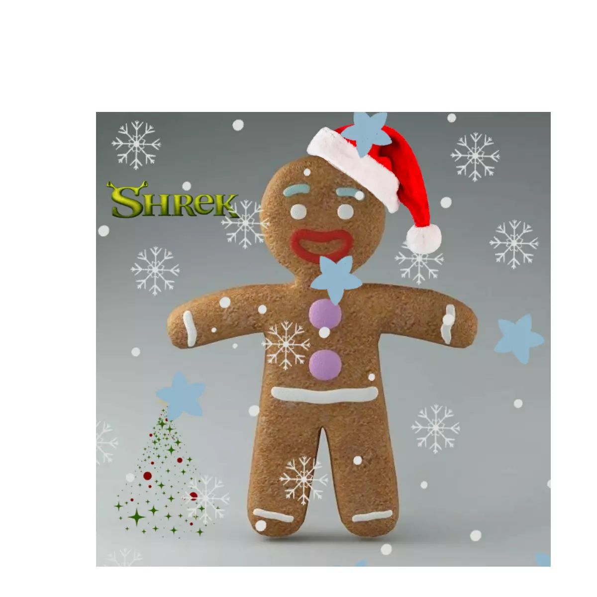 Shrek - Christmas Gingerbread 3D Model Low-poly 3D model