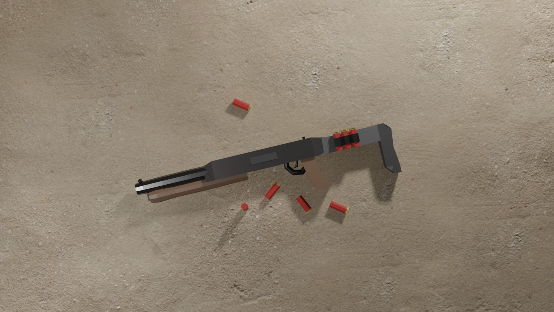 Low Poly Weapon Pack Free low-poly 3D model_2