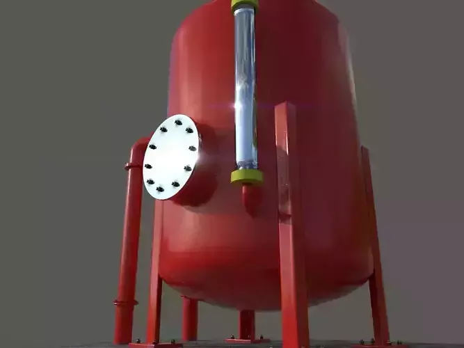 Oil tank Low-poly 3D model