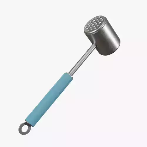 Meat Tenderizer Mallet Pounder Stainless Steel steel blue handle