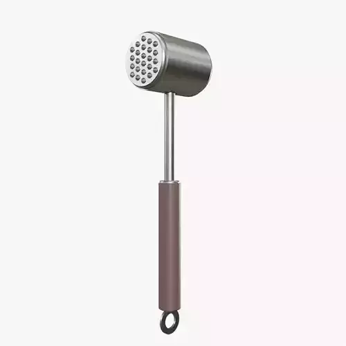 Meat Tenderizer Mallet Pounder Stainless Steel brown handle
