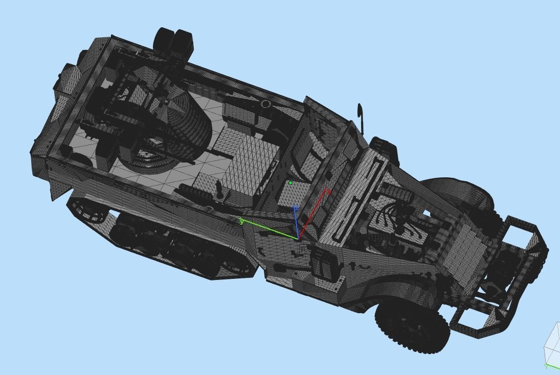 Multiple Gun Motor Carriage M16 3D model_3