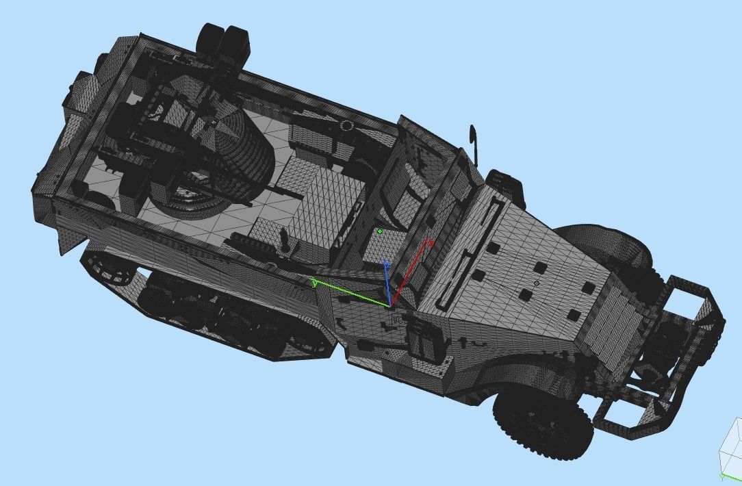 Multiple Gun Motor Carriage M16 3D model_2