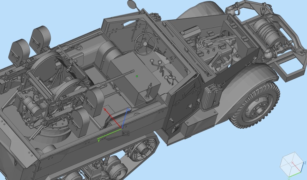 Multiple Gun Motor Carriage M16 3D model_5