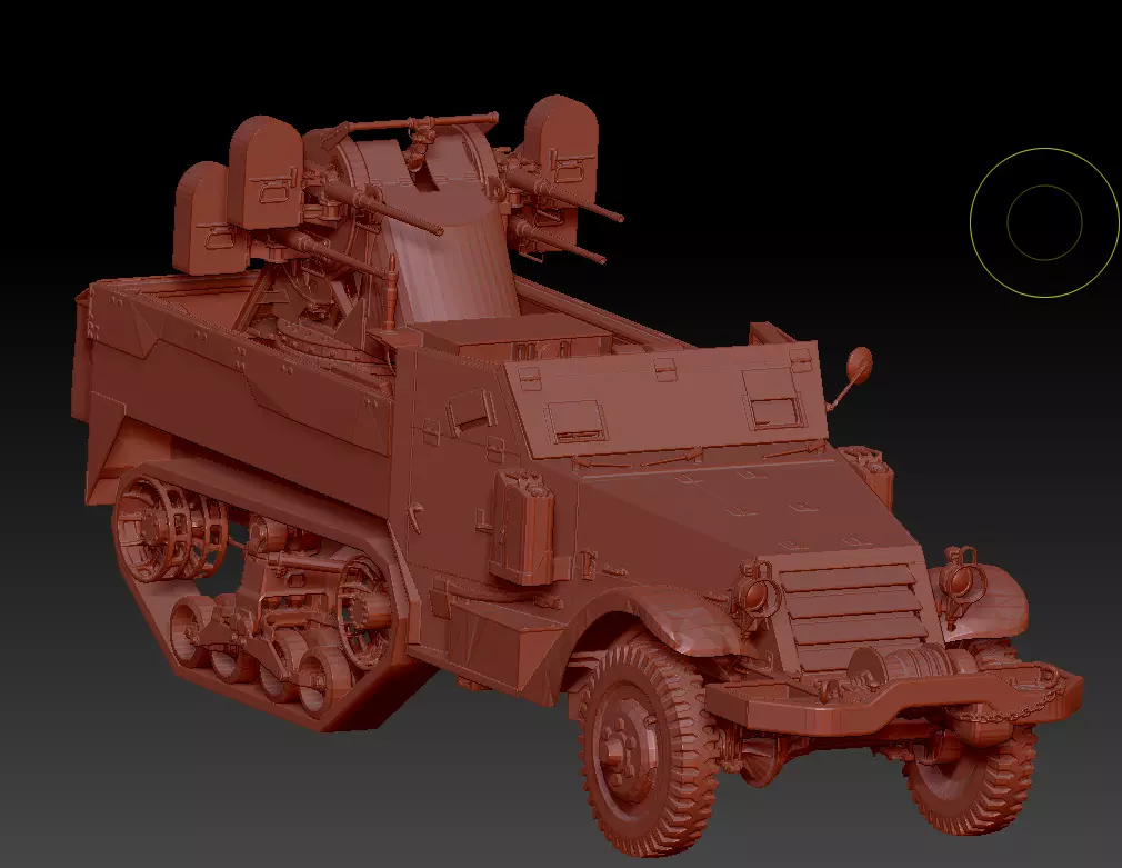 Multiple Gun Motor Carriage M16 3D model_0