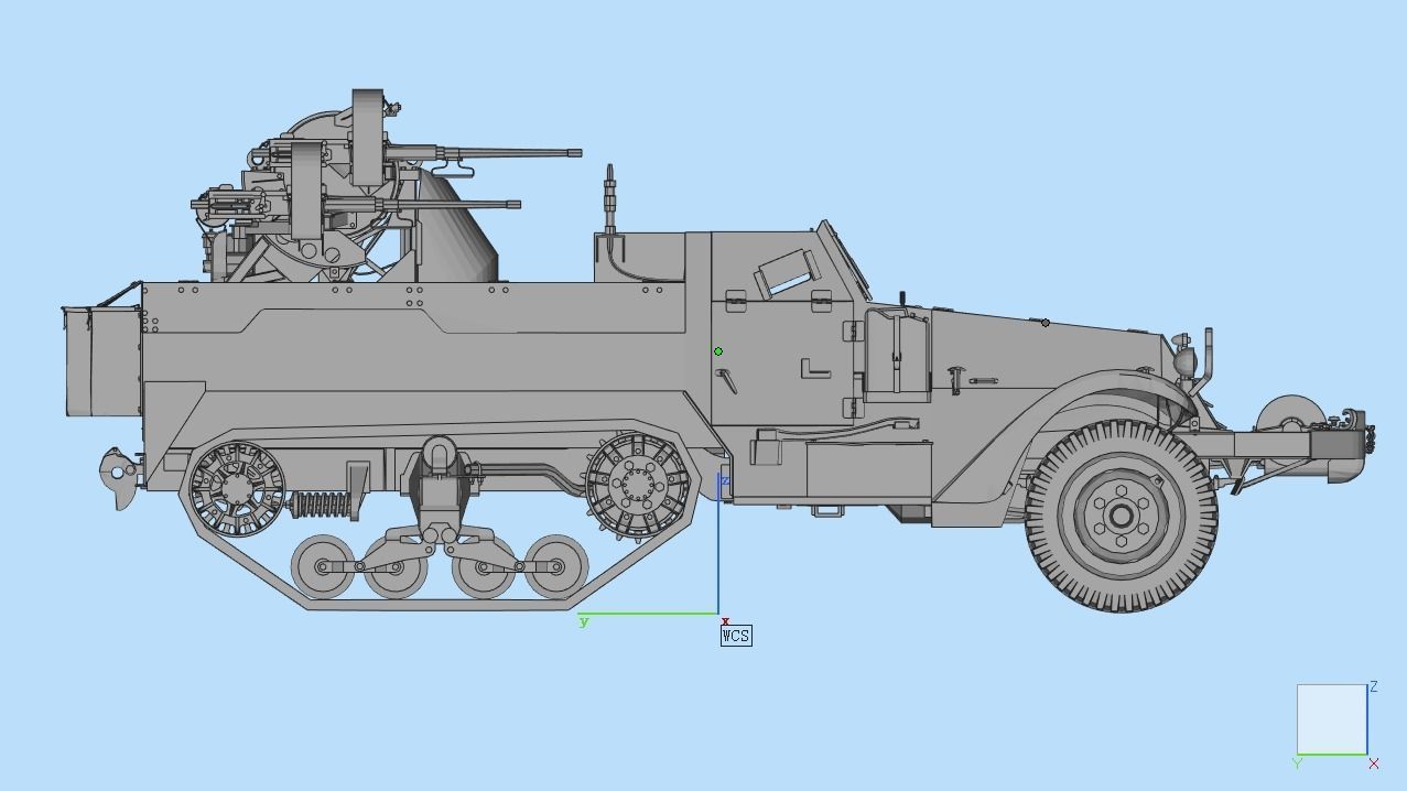 Multiple Gun Motor Carriage M16 3D model_9