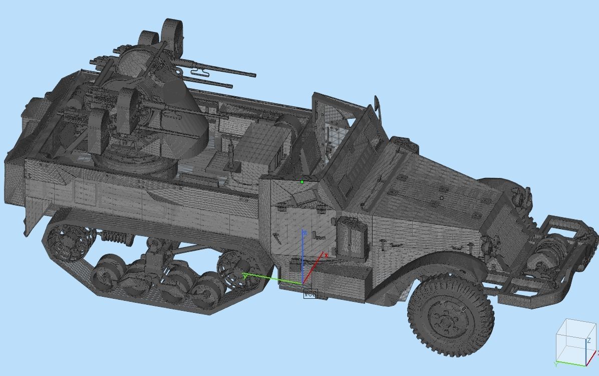 Multiple Gun Motor Carriage M16 3D model_10