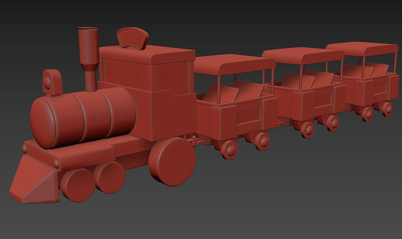 Toy Train 3D model_1
