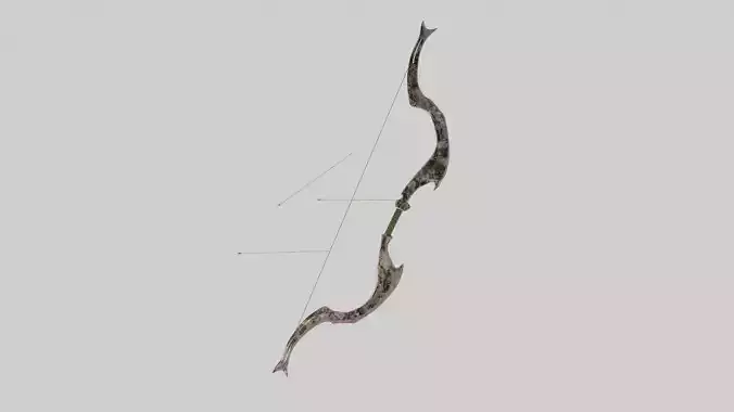 Old Bow and Arrow  Free low-poly 3D model