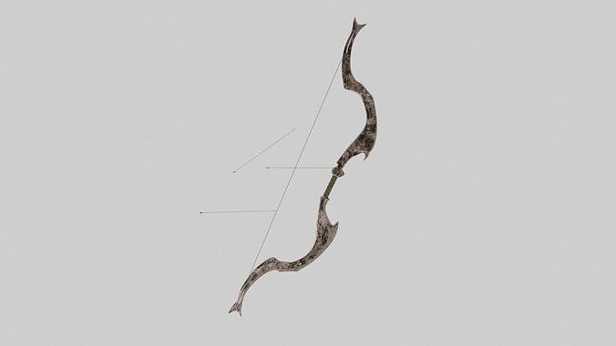 Old Bow and Arrow  Free low-poly 3D model