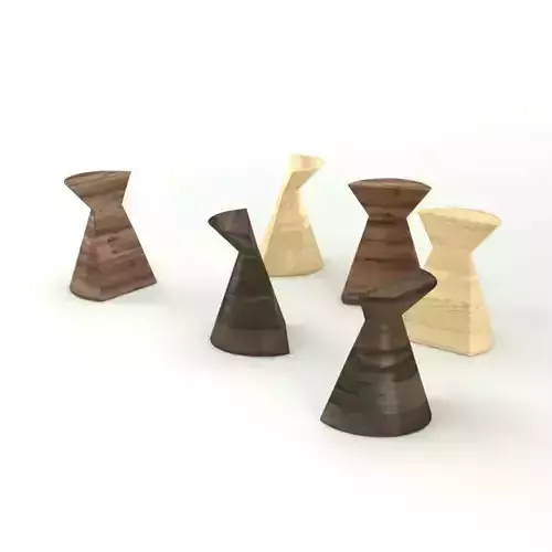 Contemporary Wooden Hockers