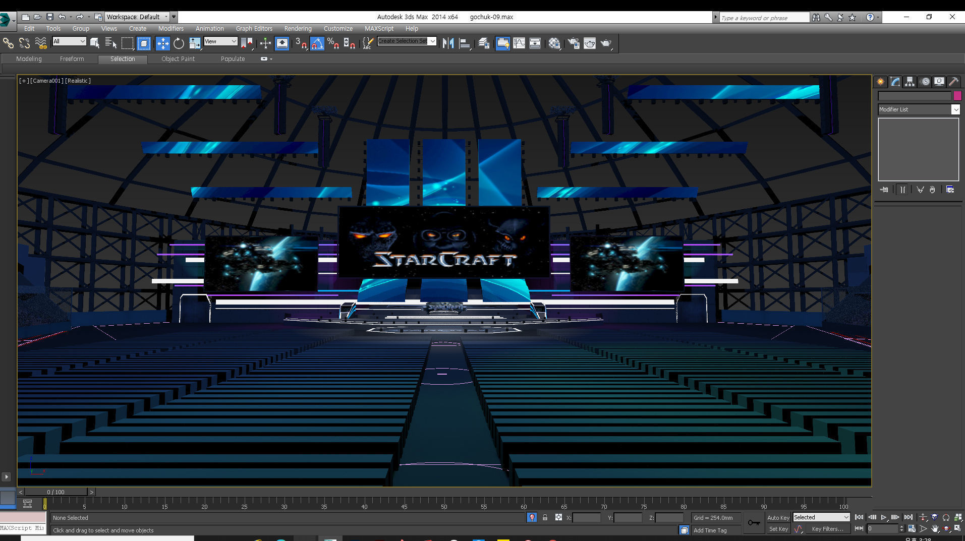 Game Tournament Stage 3D model_2