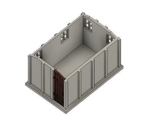 Model Railway Lineside Concrete Huts 3D print model_5