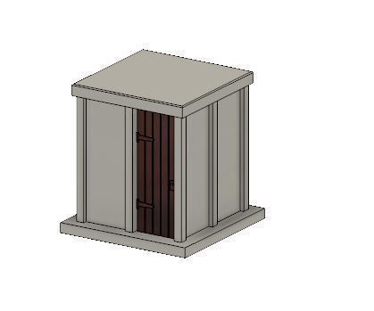 Model Railway Lineside Concrete Huts 3D print model_4
