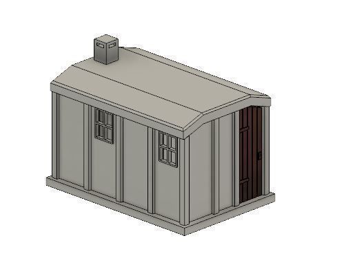 Model Railway Lineside Concrete Huts 3D print model_3