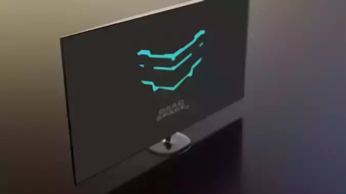 Game ready low poly computer monitor model