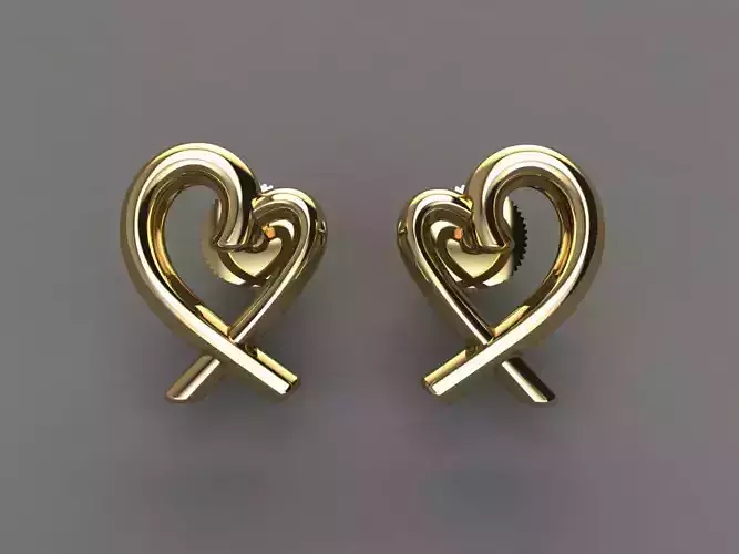 Dainty Heart Stud Earrings