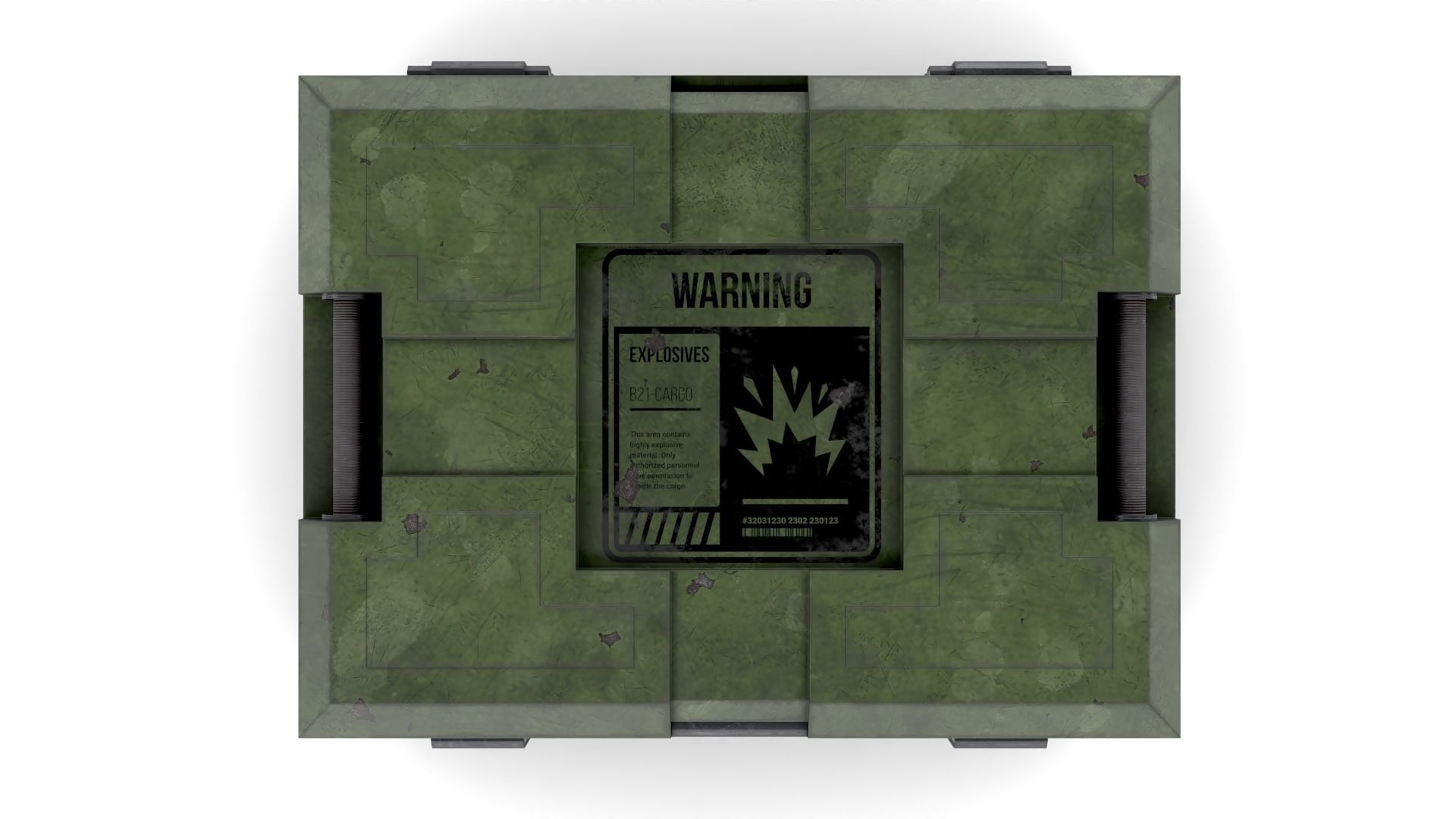 Explosives Storage Case Low-poly 3D model_4