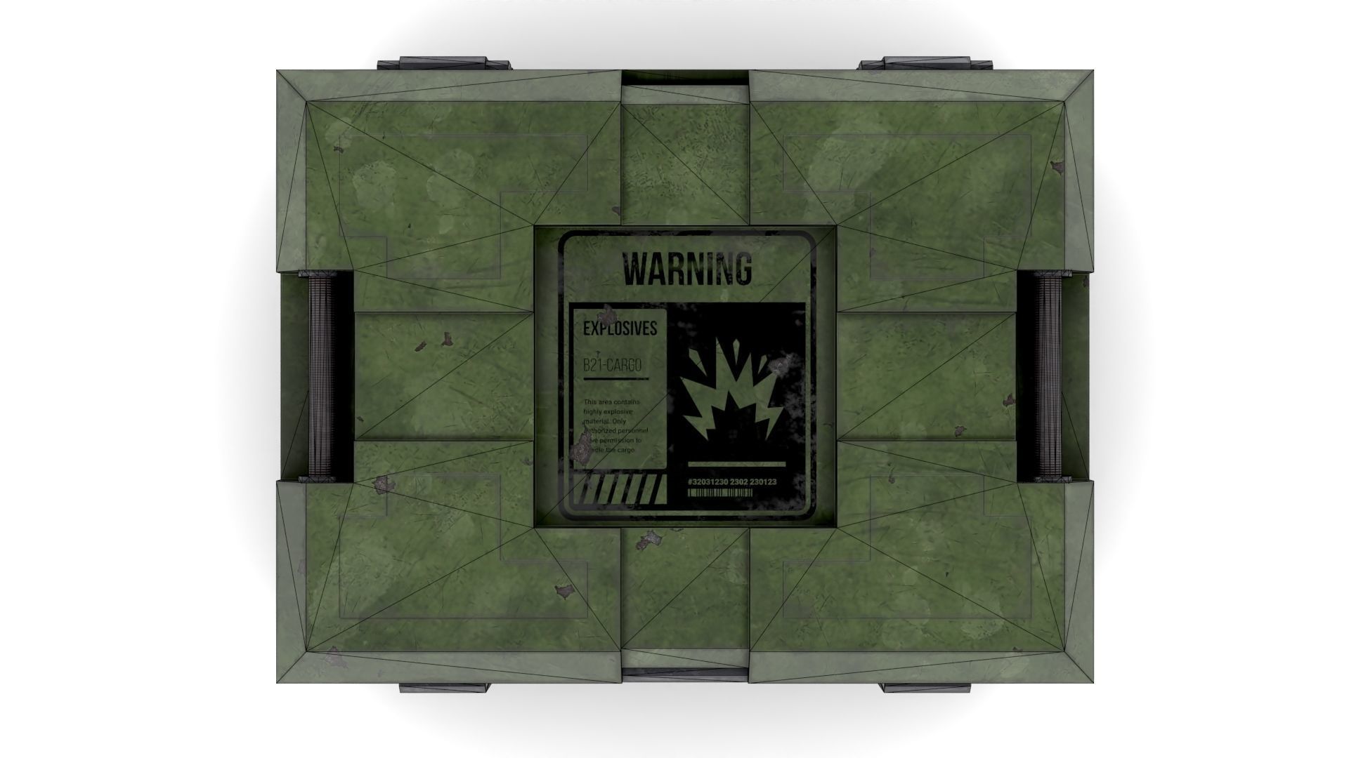 Explosives Storage Case Low-poly 3D model_14