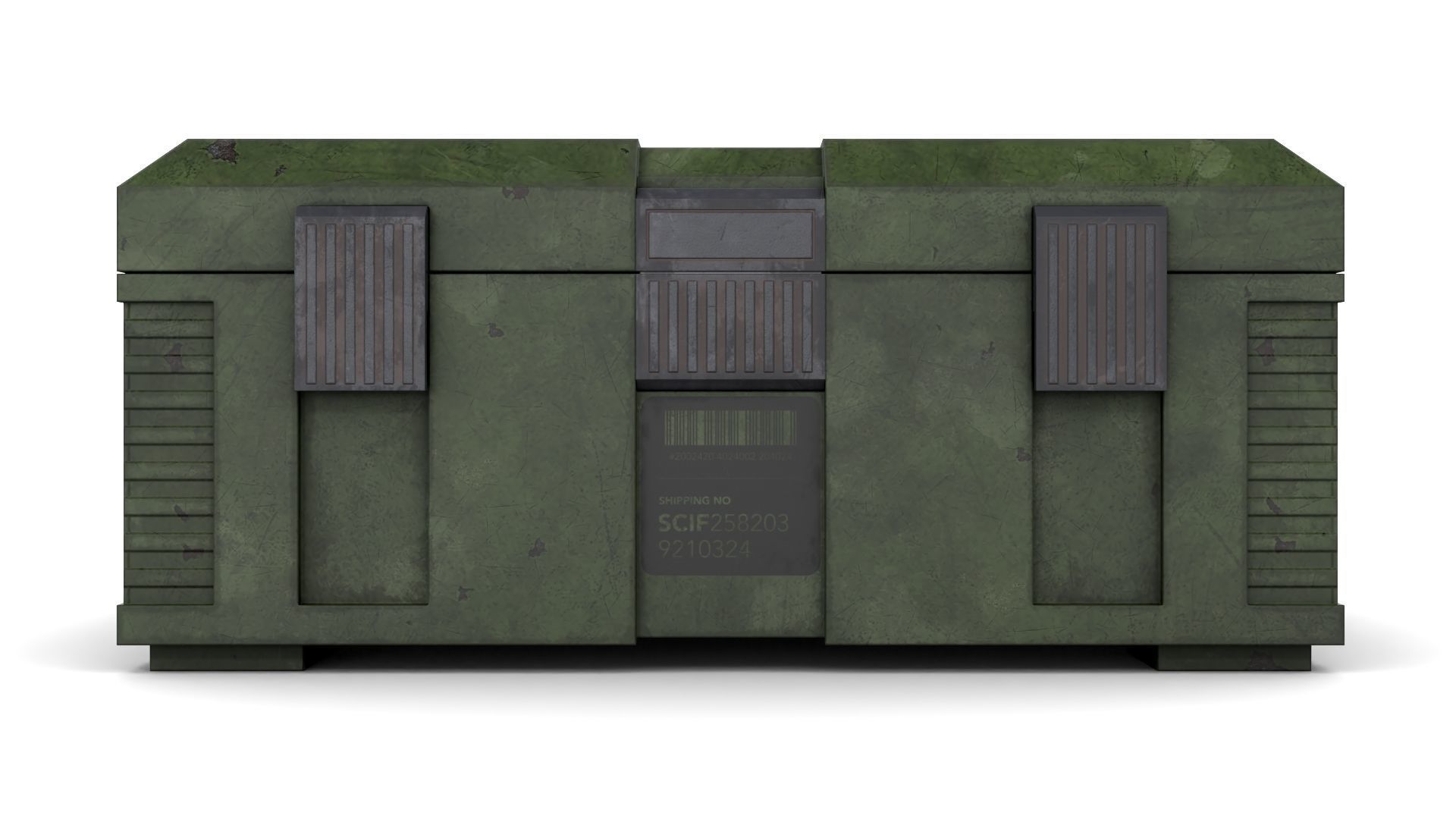 Explosives Storage Case Low-poly 3D model_7