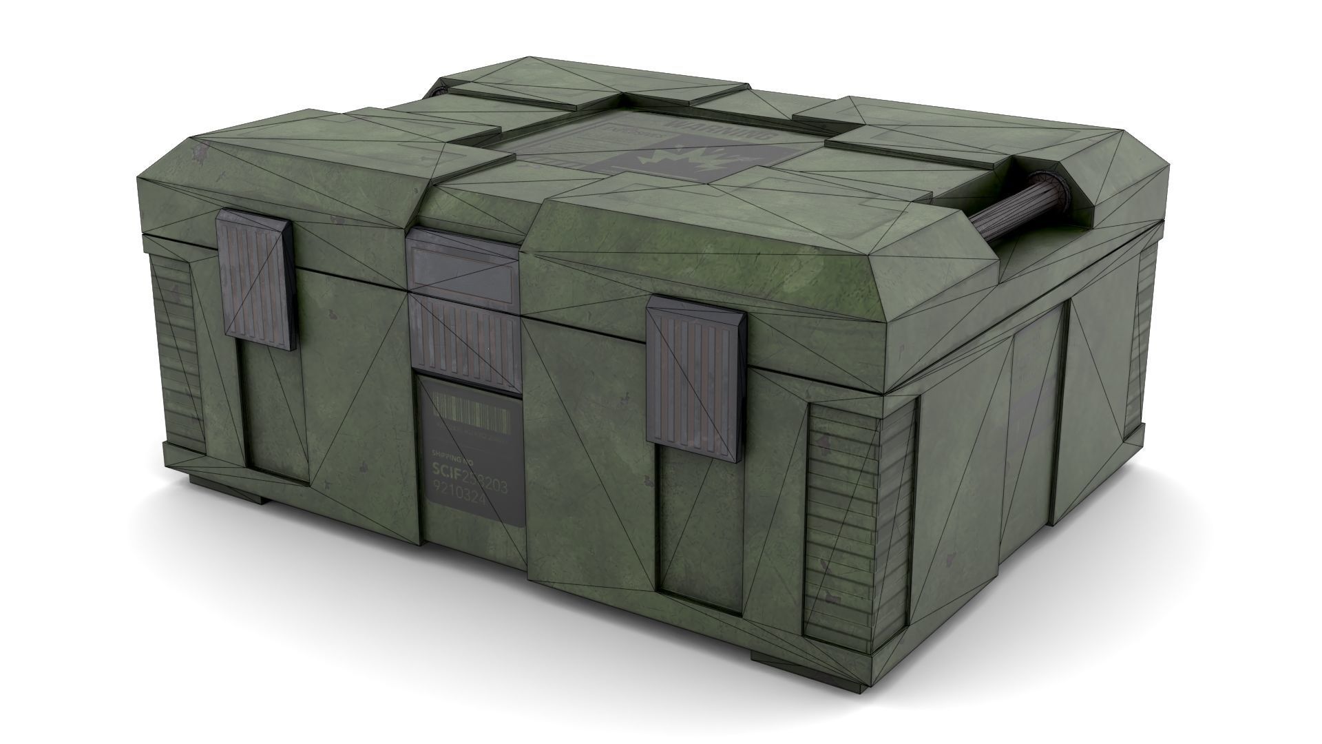 Explosives Storage Case Low-poly 3D model_10