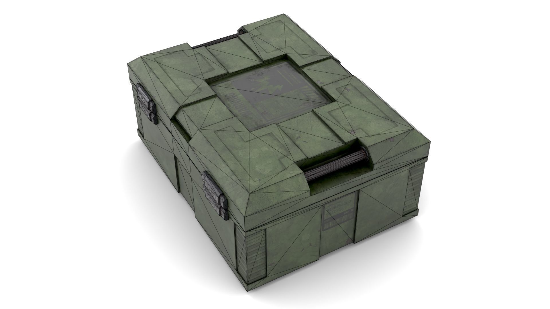 Explosives Storage Case Low-poly 3D model_12