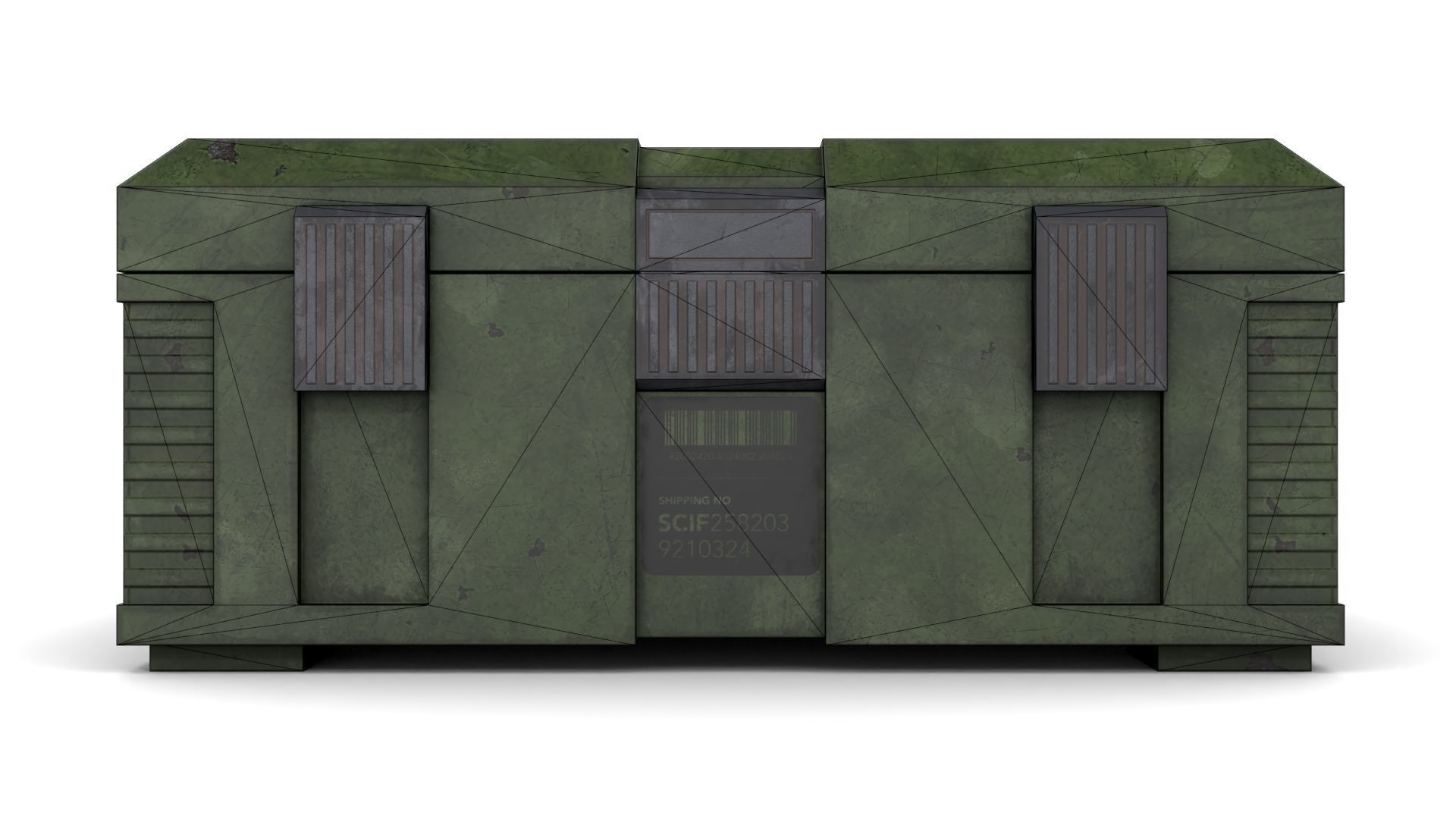 Explosives Storage Case Low-poly 3D model_17