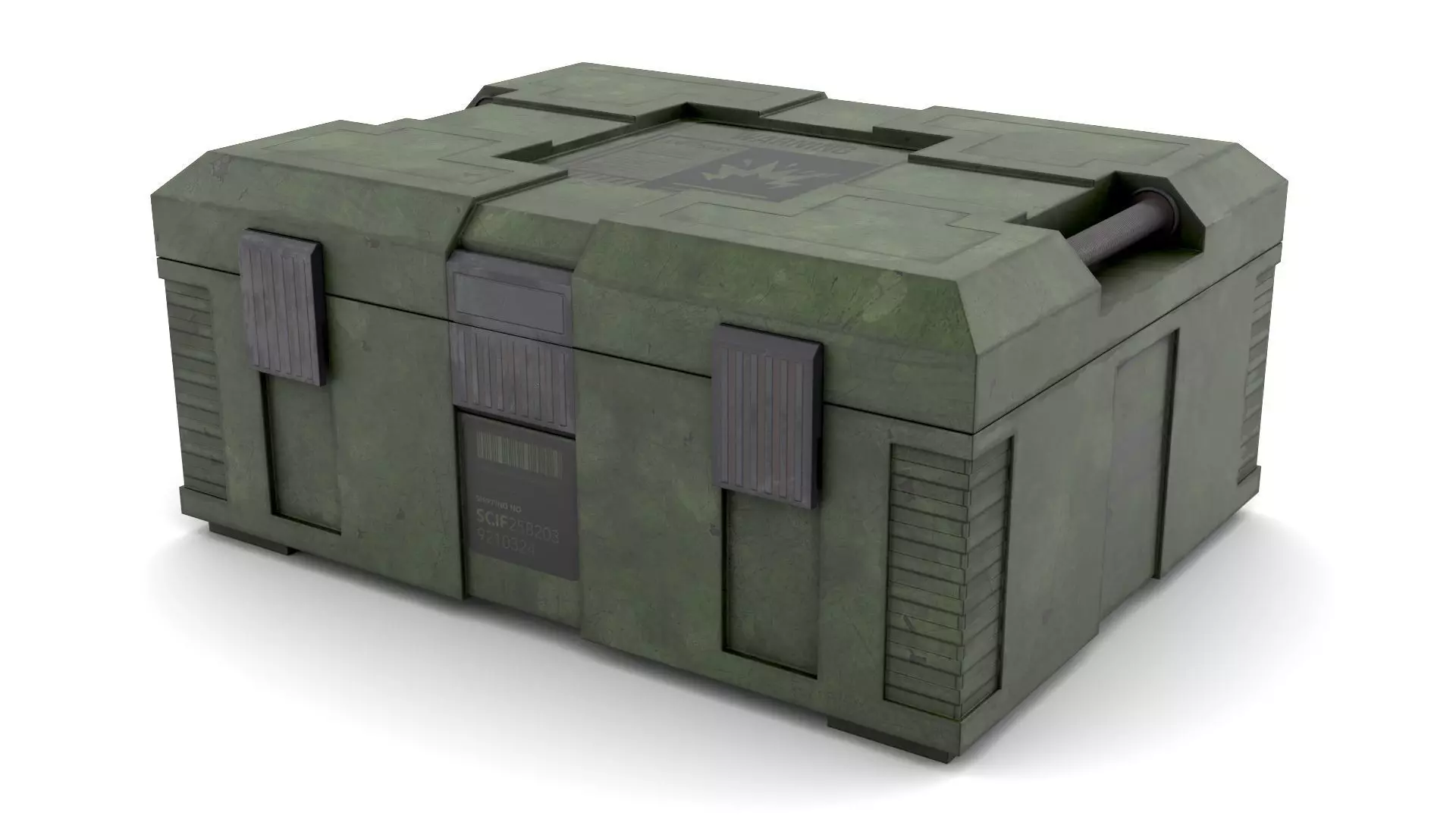 Explosives Storage Case Low-poly 3D model_0