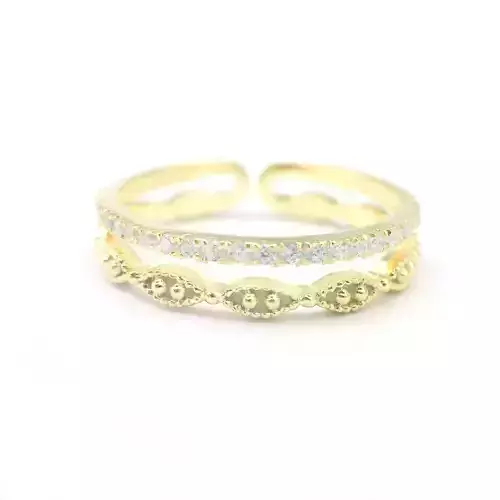 3DM Format Thin gold double band wedding ring