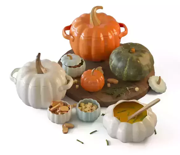 Pumpkin set pots and pans