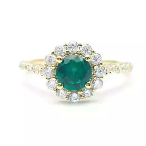 3DM Format  Halo sunflower wedding ring