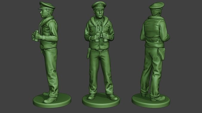US Navy Officer ww2 Binoculars USN1 3D print model