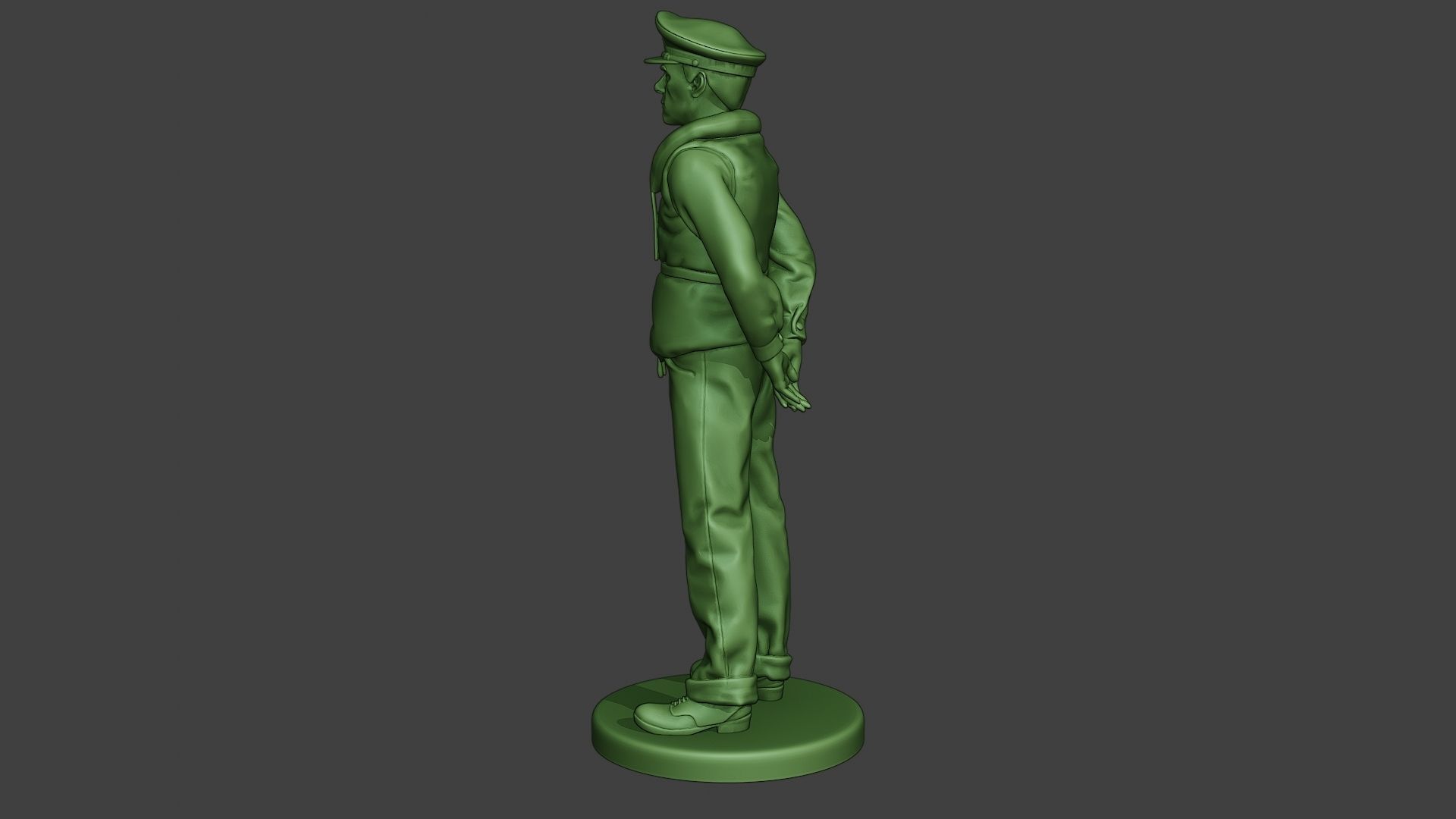US Navy Officer ww2 USN1 3D print model_4