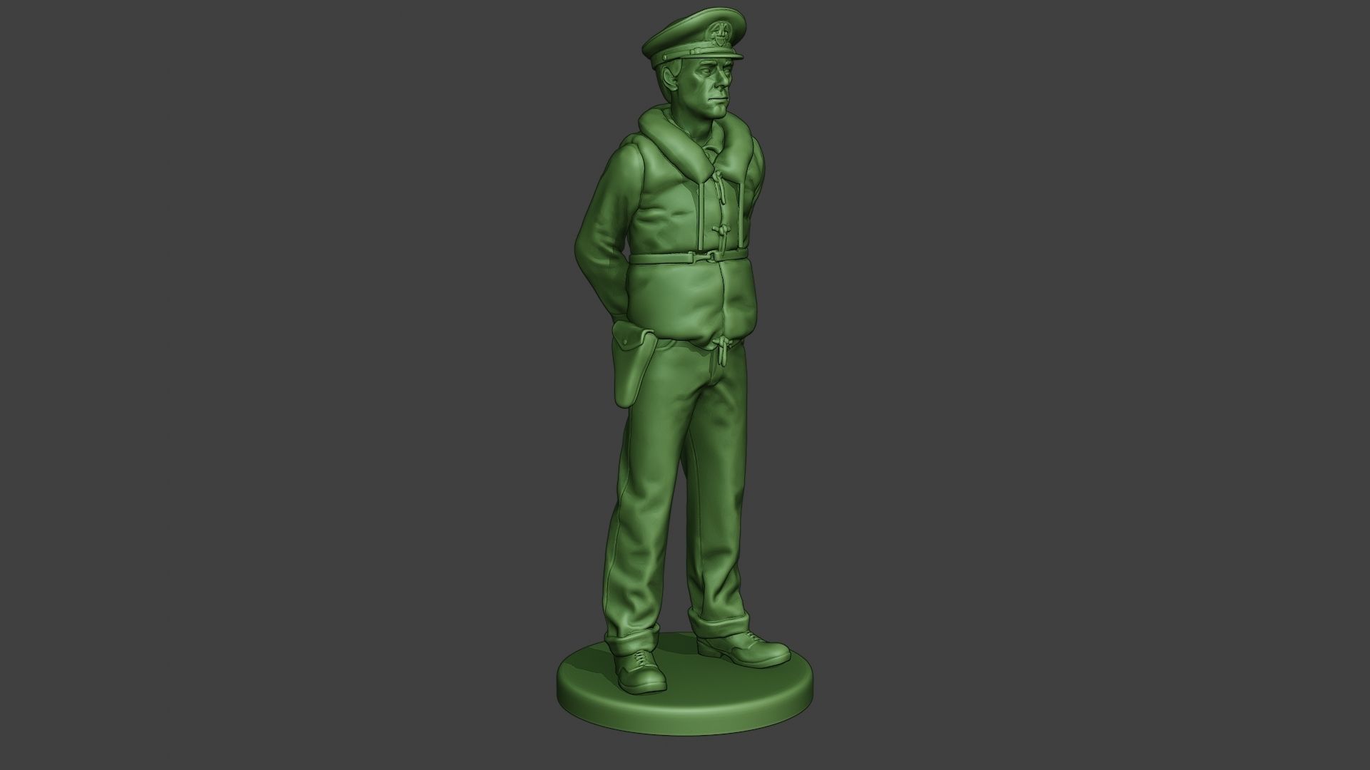 US Navy Officer ww2 USN1 3D print model_10